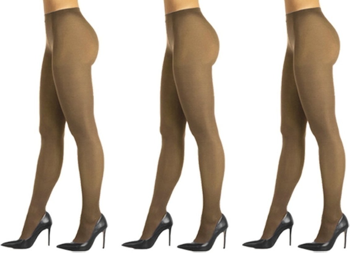 Kit com 3 Meias Calças Fio 40 Opaca Loba