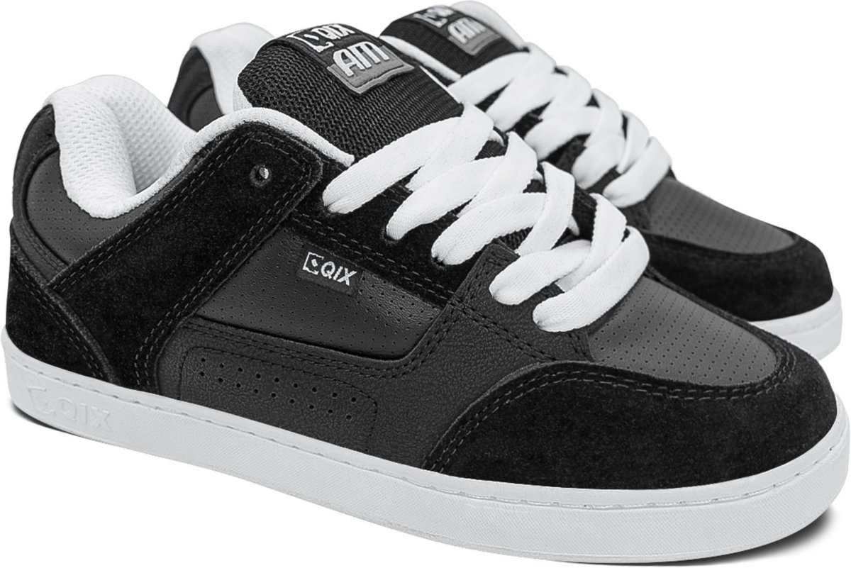 Imagem principal Tênis Qix Skate Retrô AM Branco preto Qix preto