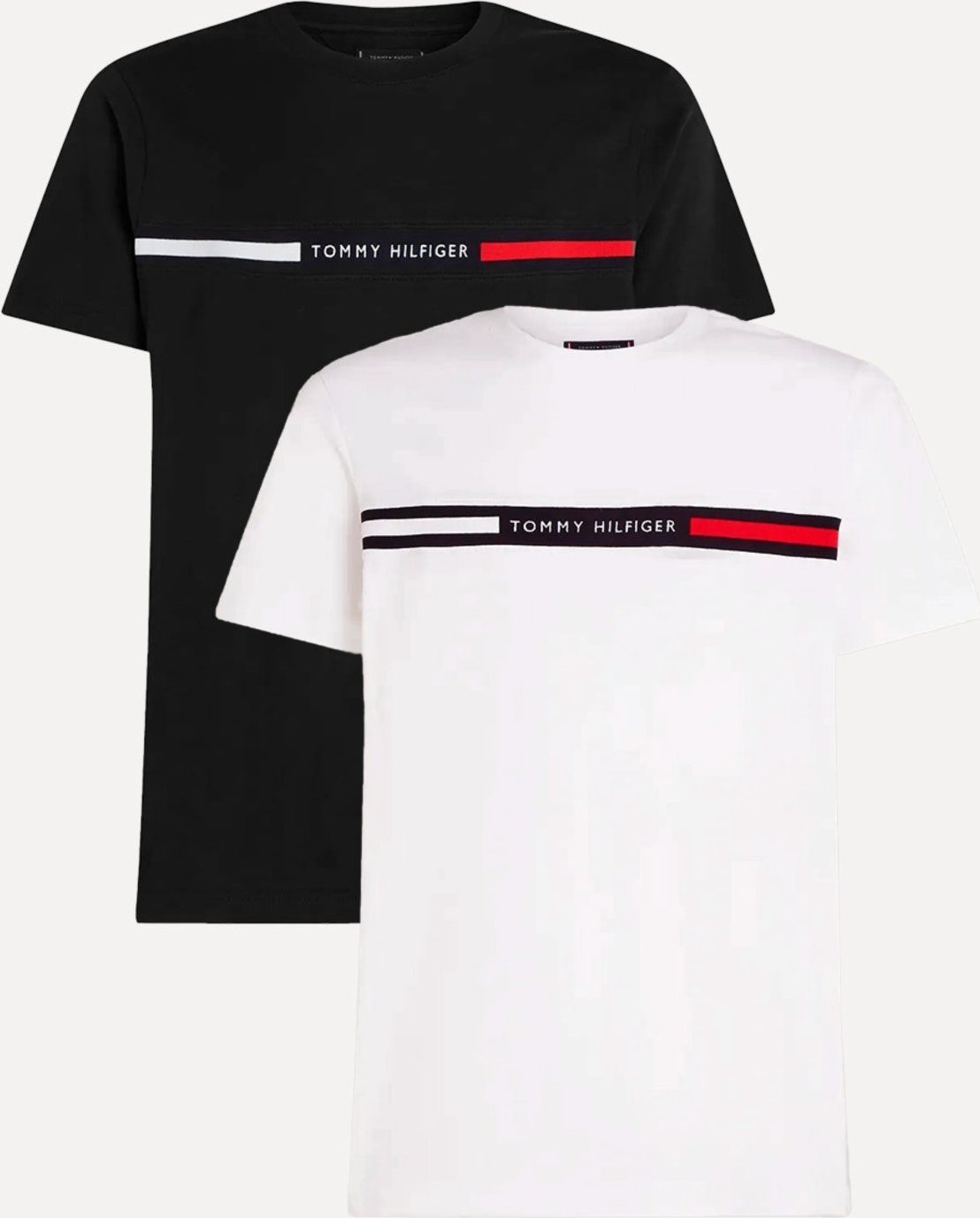 Imagem principal Kit Camisetas Tommy Hilfiger Chest Insert Logo Branca/Preta 2UN multicolorido Tommy Hilfiger multicolorido