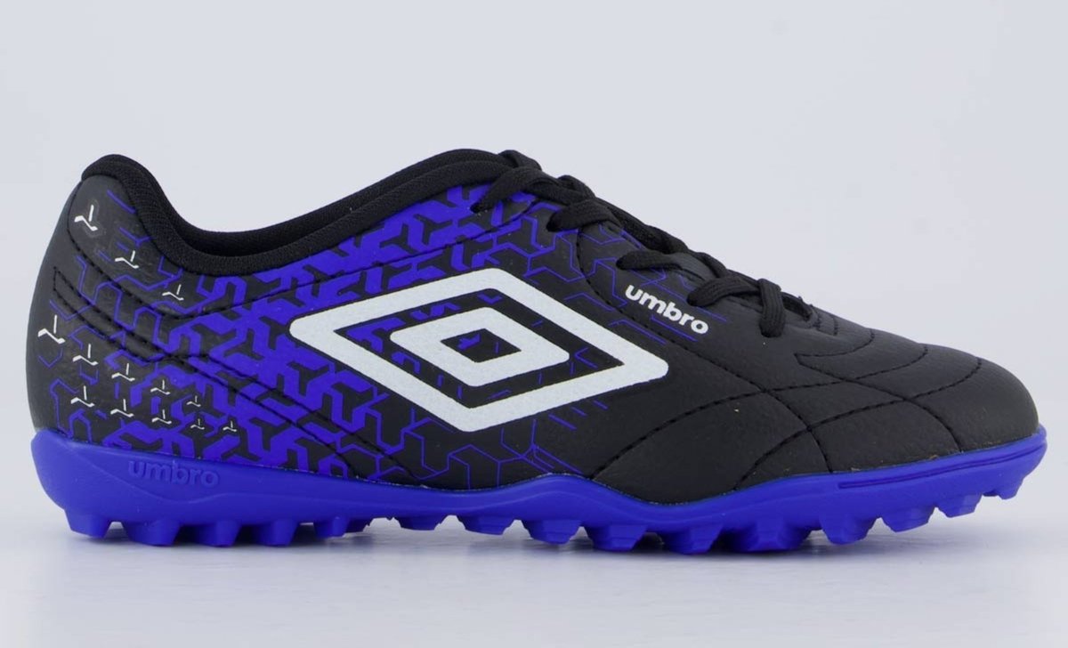 Imagem principal Chuteira Umbro Class Neo Juvenil Society Preta e Azul preto azul Umbro preto azul