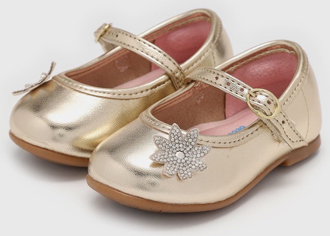 Infantil - Sapatilha Molekinha Flor Dourada