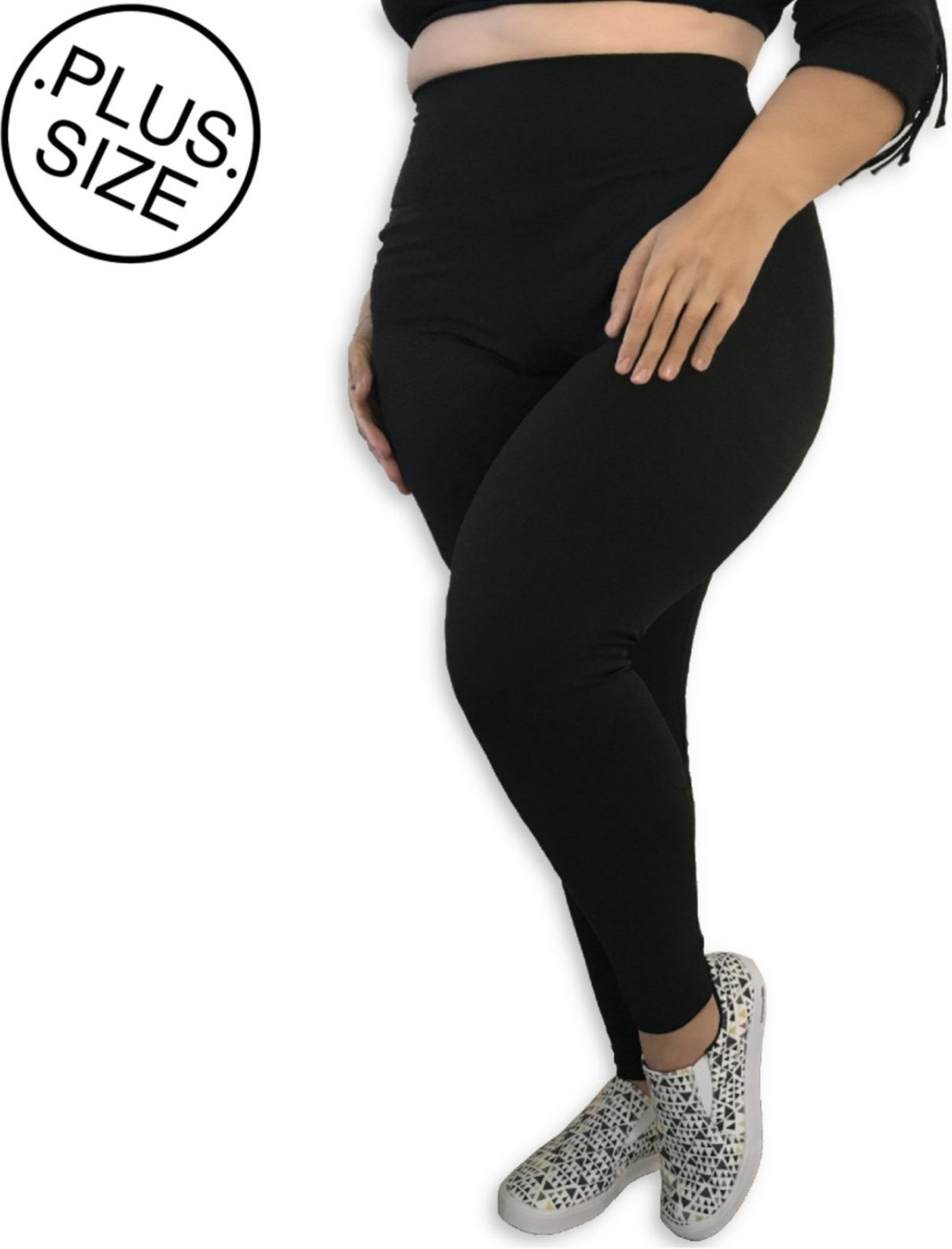 Imagem principal Calça Legging Plus Size Heide Ribeiro Suplex Basic preto preto
