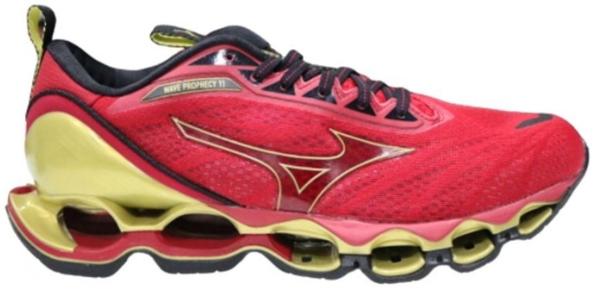 Imagem principal Tênis Mizuno Masculino Wave Prophecy 11 Dourado vermelho Mizuno vermelho