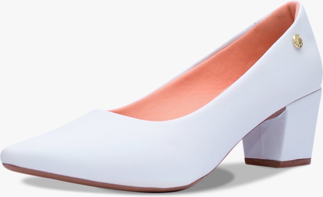 Imagem principal Scarpin Feminino Salto Bloco Baixo Grosso Sapato Sintético Bico Fino TAKATA BY RAFAEL TAKATA branco TAKATA BY RAFAEL TAKATA branco