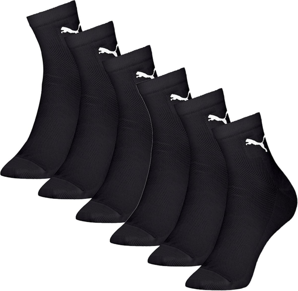 Kit 6 Pares Meia Puma Cano Médio Algodão Malha Repiravel Adulto