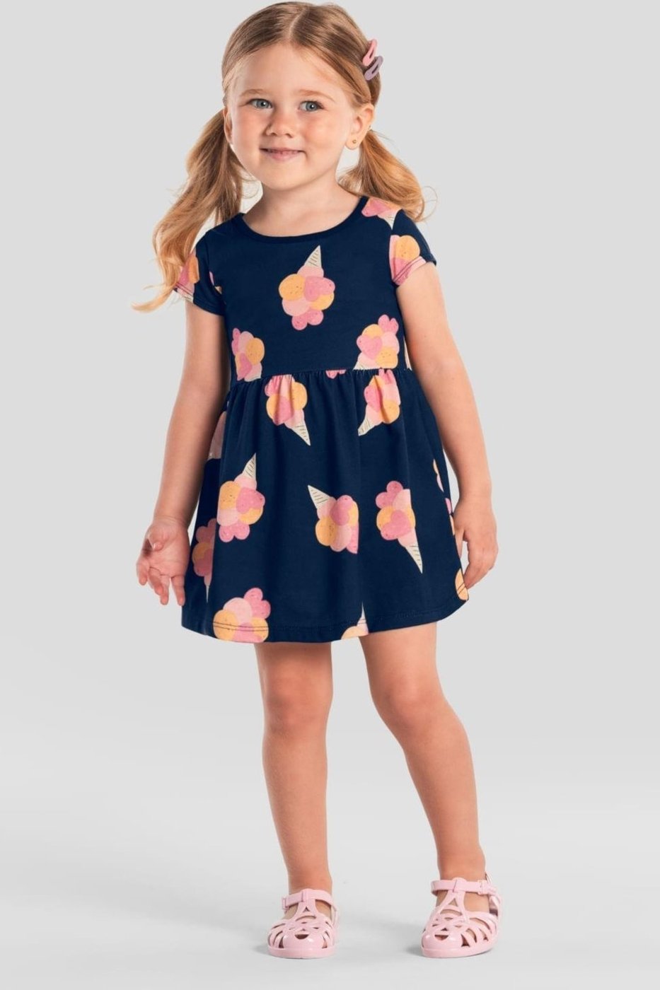 Imagem principal Infantil - Vestido menina de sorvetinho Brandili Brandili azul