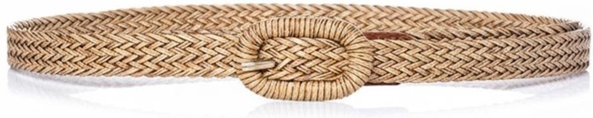 Cinto Fino Feminino Pixolé Tramado Natural Incolor