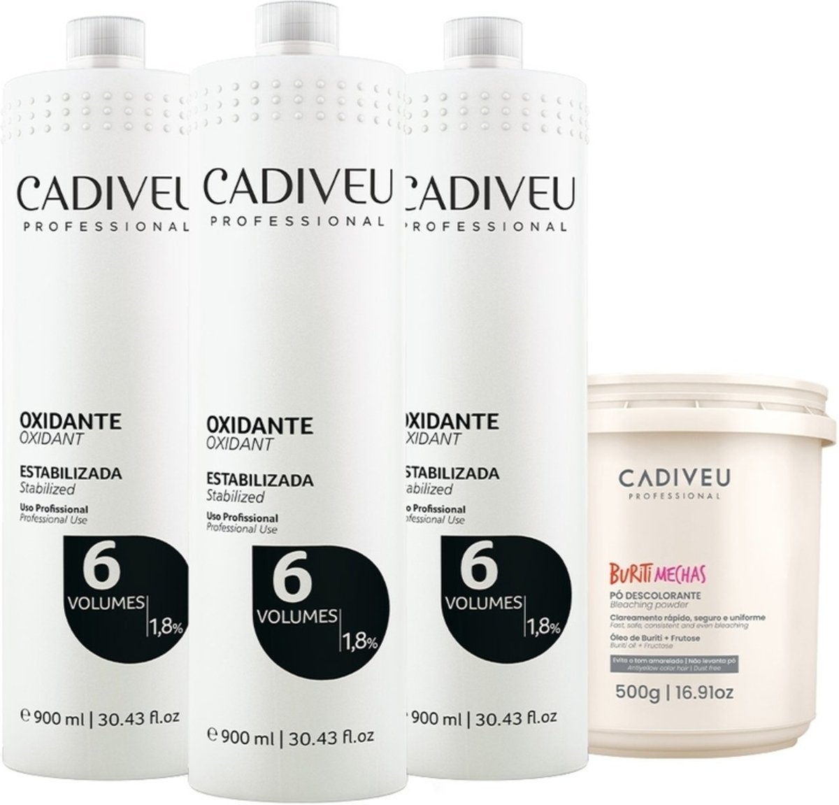 Imagem principal Kit Cadiveu Professional Oxidante 6V Extra e Buriti Mechas (4 produtos) multicolorido Cadiveu Professional multicolorido
