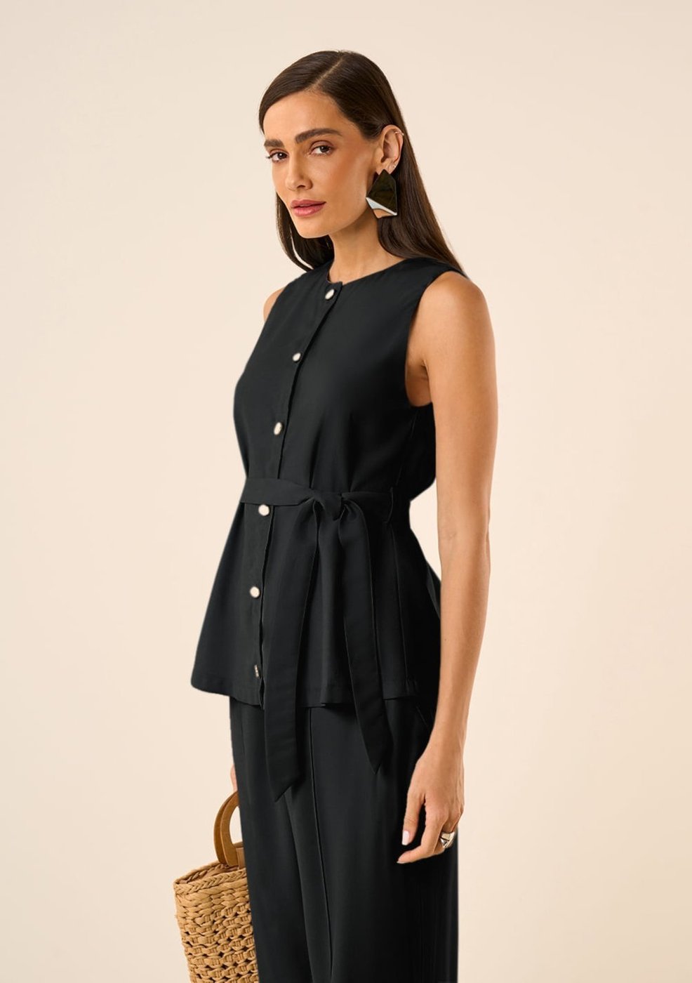 Colete Maria Valentina Solto Sem Manga Padrão