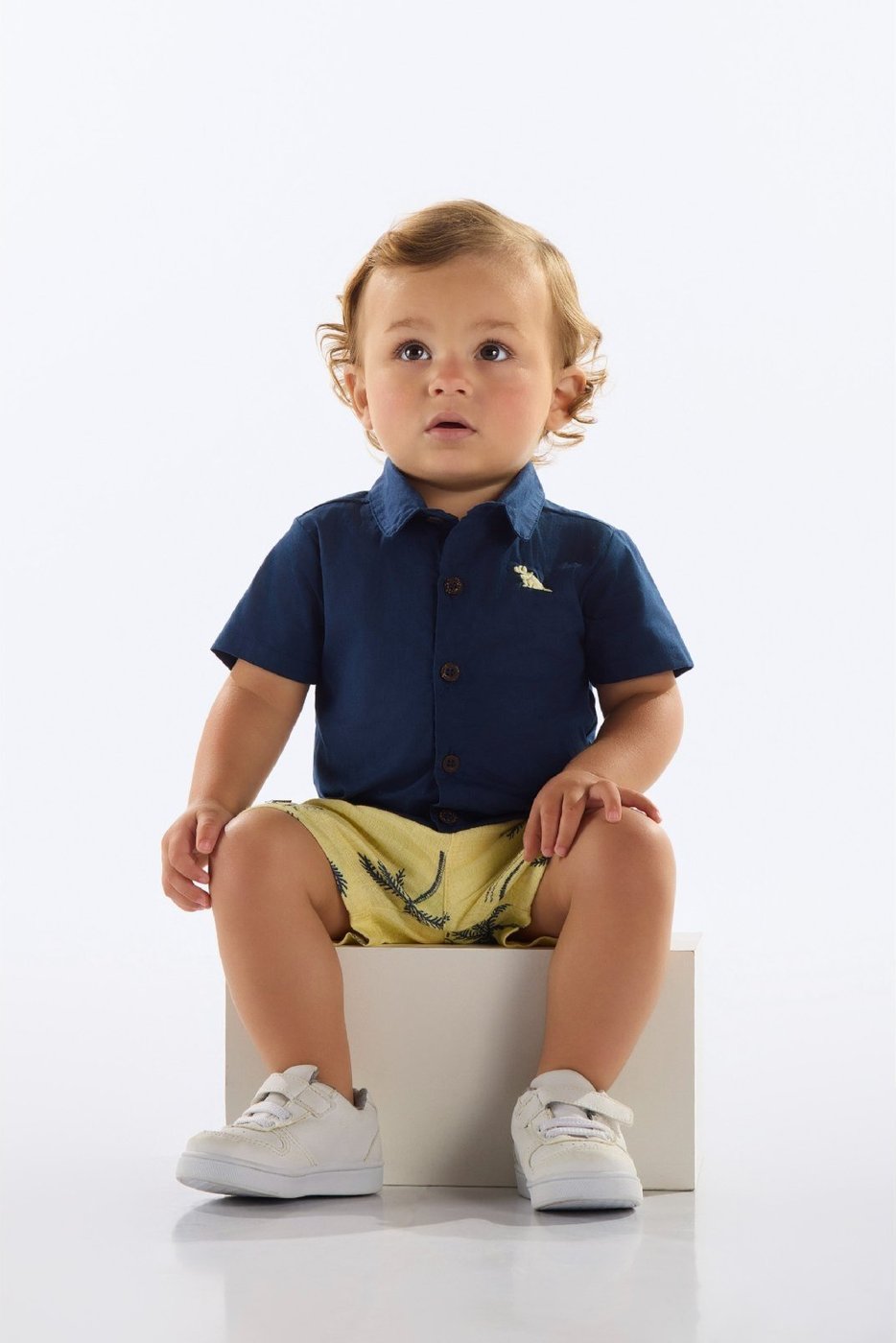 Imagem principal Infantil - Conjunto Camisa e Bermuda Quimby bege Quimby bege
