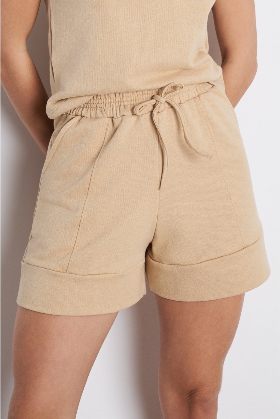 Short Feminino MeuJeans Serena Moletinho Cappuccino