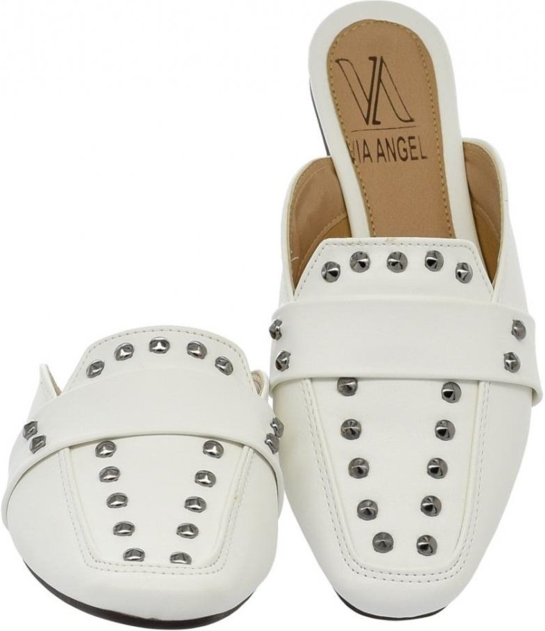 Mule Feminino Bico Quadrado Sapatilha Confortável Via Angel 44.01
