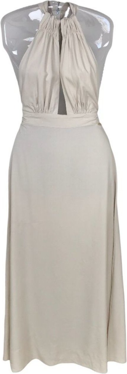 Vestido Midi Joana Frente Única Com Amarração Colcci