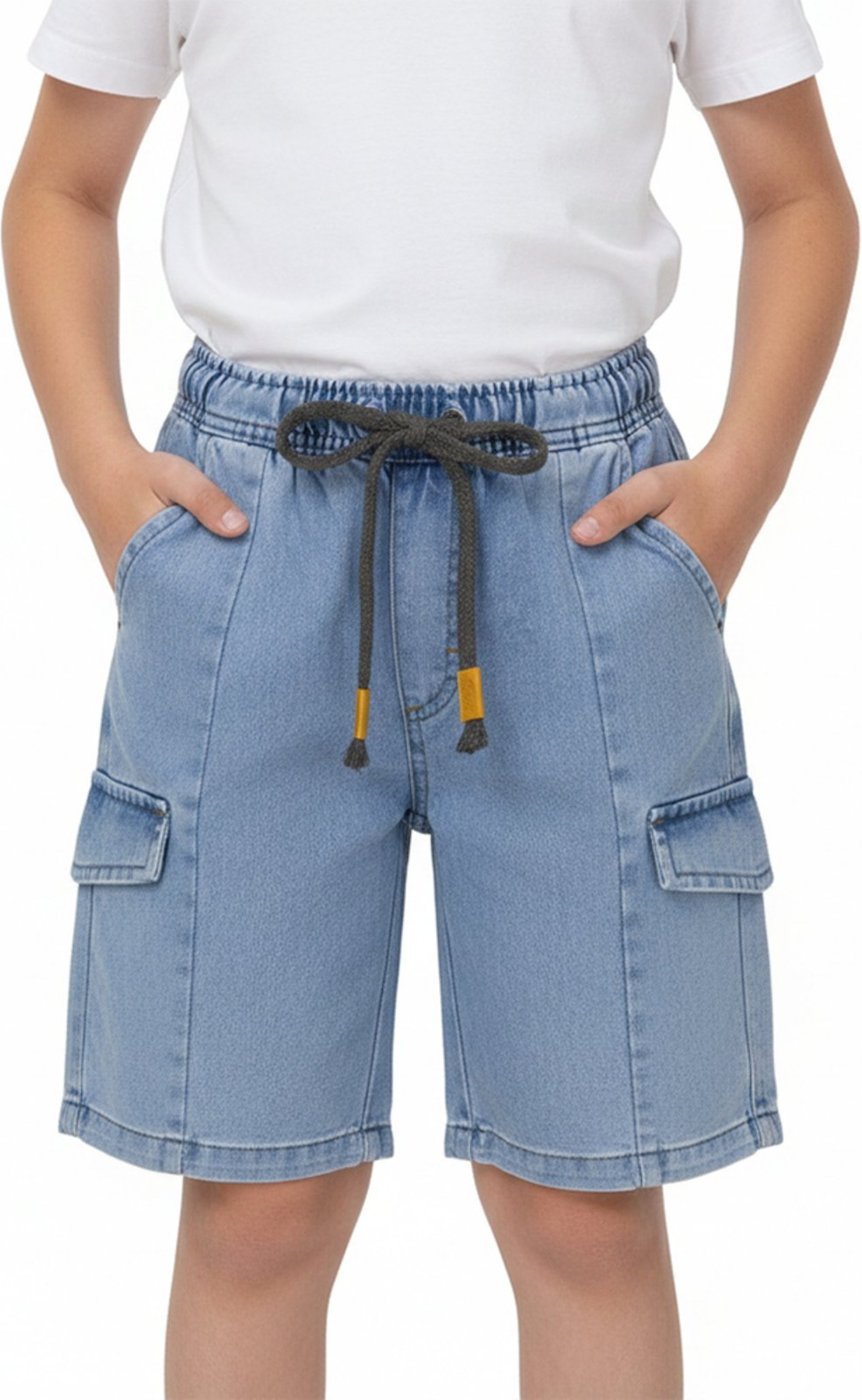 Imagem principal Infantil - Bermuda Juvenil Look Jeans Cargo Jeans azul Look Jeans azul