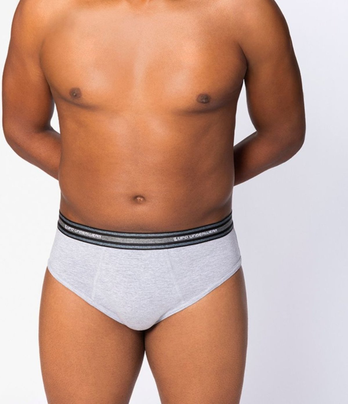 Imagem principal Cueca Lupo Slip Algodão com Elastano Tamanho Especial cinza Lupo cinza