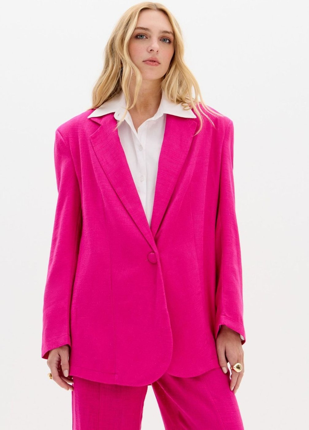 Blazer Oversized Com Linho