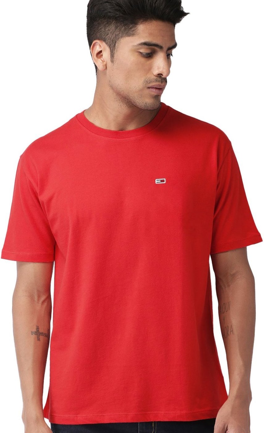 Imagem principal Camiseta Tommy Jeans Masculina Slim C-Neck Flag Vermelha vermelho Tommy Jeans vermelho