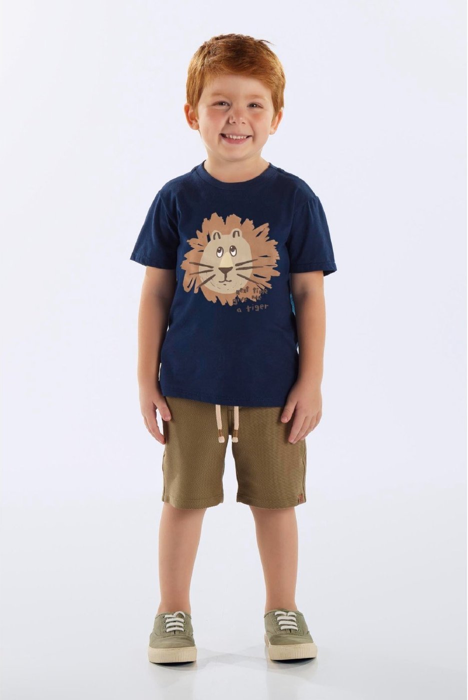 Imagem principal Infantil - Camiseta Leão em Algodão Up Baby bege Up Baby bege