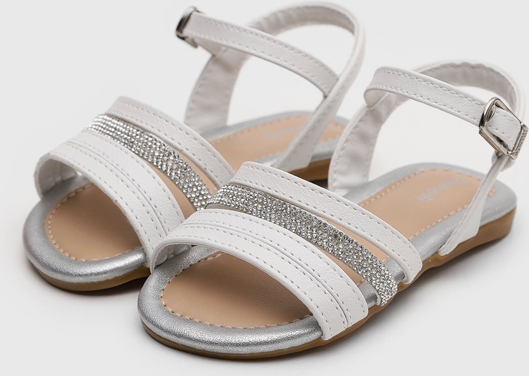 Infantil - Sandália Pampili MILI Branca com Pedrarias