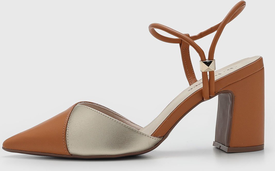 Imagem principal Scarpin Feminino cê Salto Bloco Médio BEBECÊ caramelo BEBECÊ caramelo