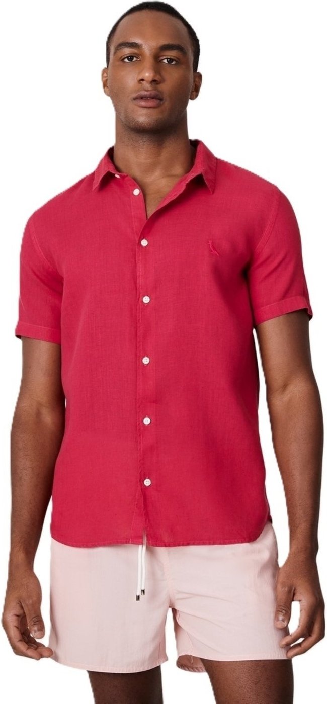 Imagem principal Camisa Manga Curta Linho Tinturado Reserva MAGENTA roxo magenta Reserva roxo magenta