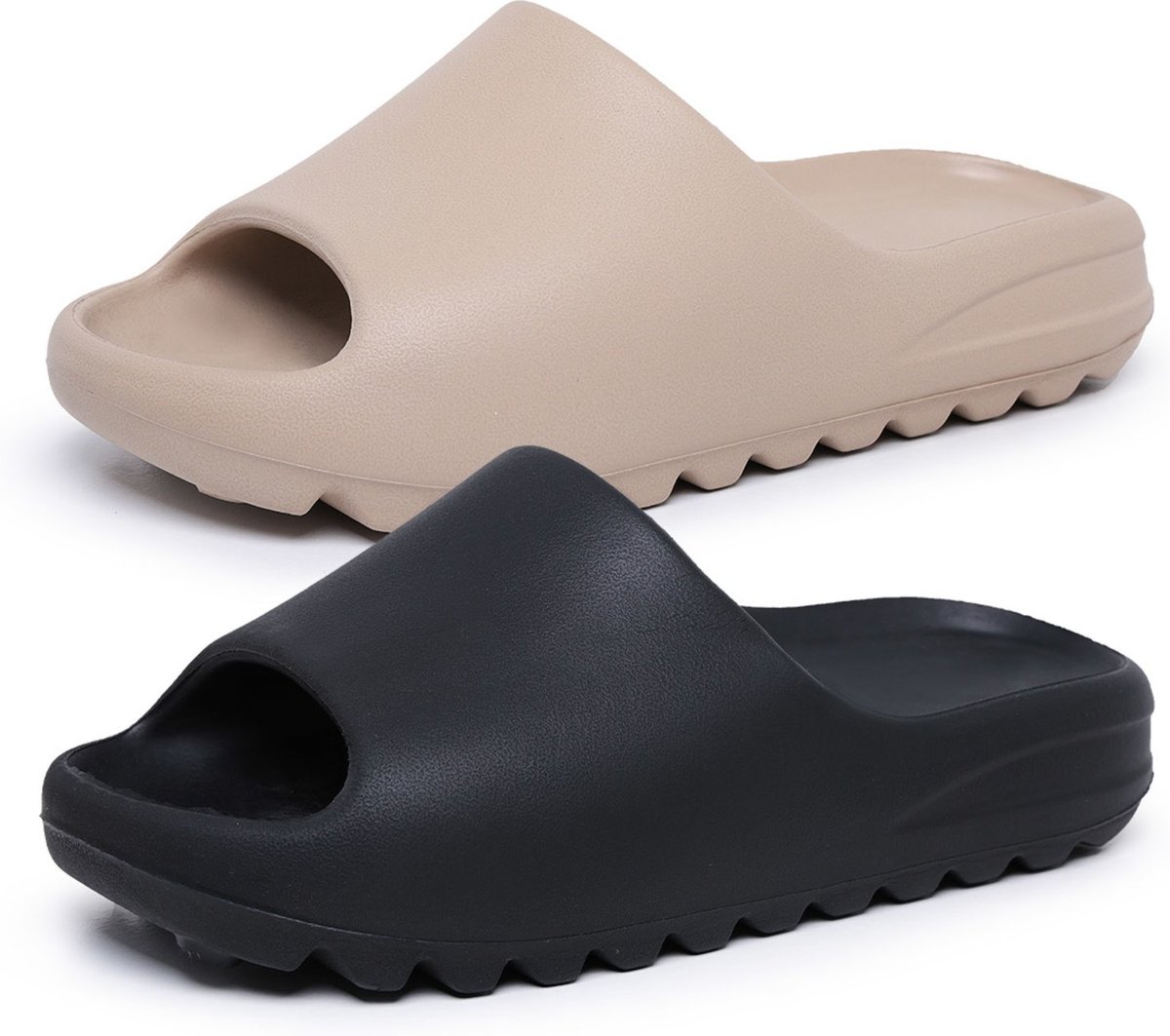 Imagem principal Kit 2 Pares Chinelo Nuvem Slide Masculino Ortopédico Confortável Preto OUSY SHOES nude/preto nude OUSY SHOES nude/preto nude