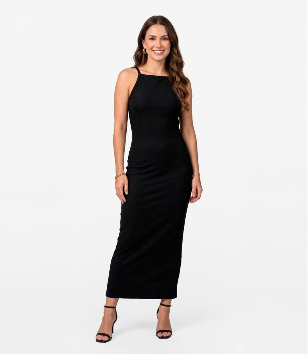 Vestido Feminino Em Ribana Infinita Cor