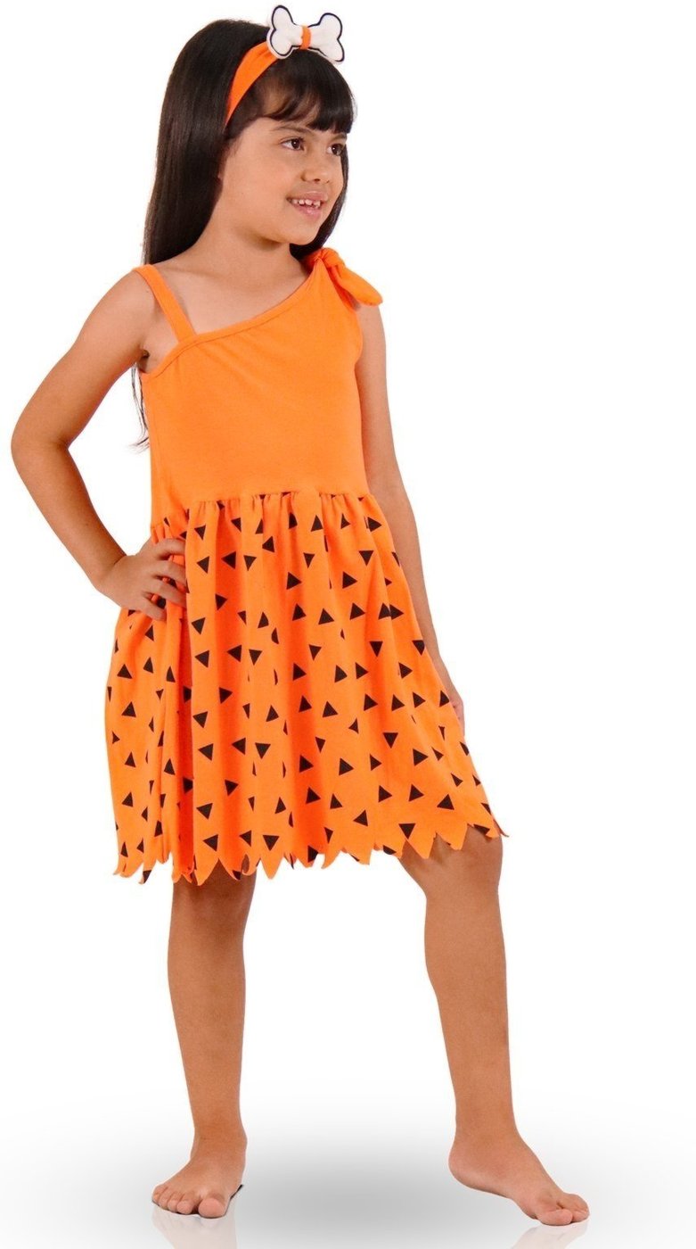 Imagem principal Infantil - Fantasia Bem Vestir Menina das Cavernas laranja BEM VESTIR laranja