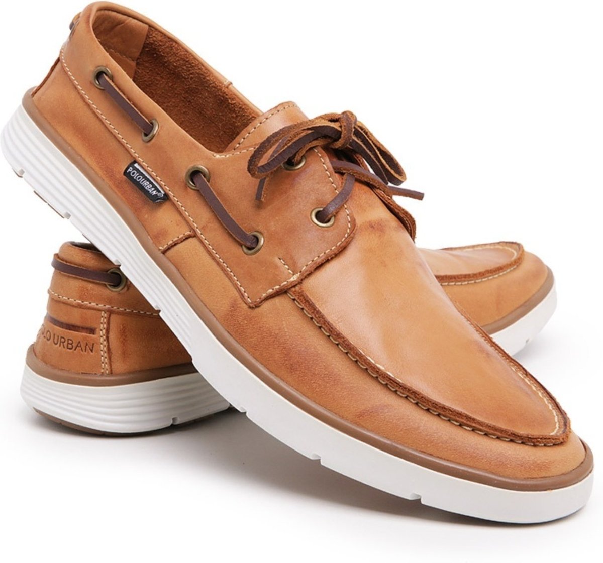 Mocassim Masculino Dockside Top Sider em Couro Polo Urban Whisky