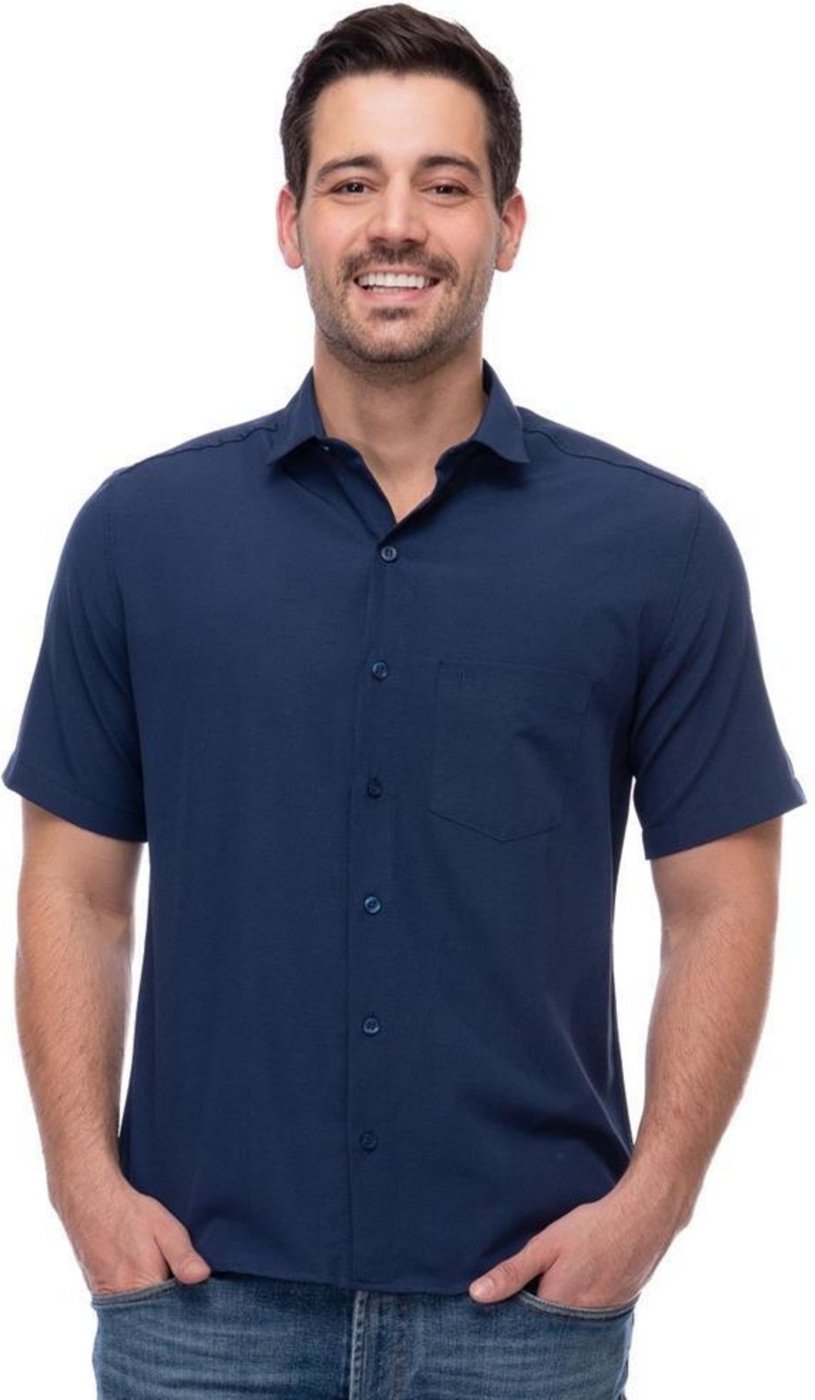 Imagem principal Camisa Social Manga Curta Slim Teodoro Masculina Leve cinza cinza