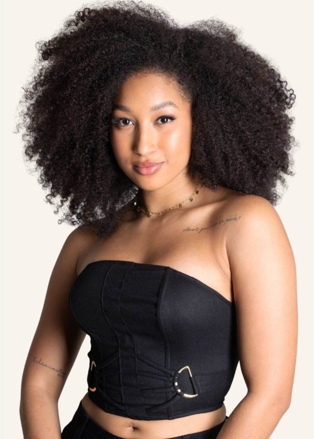 Sawary Fashion Cropped Sem Alças Com Fivelas