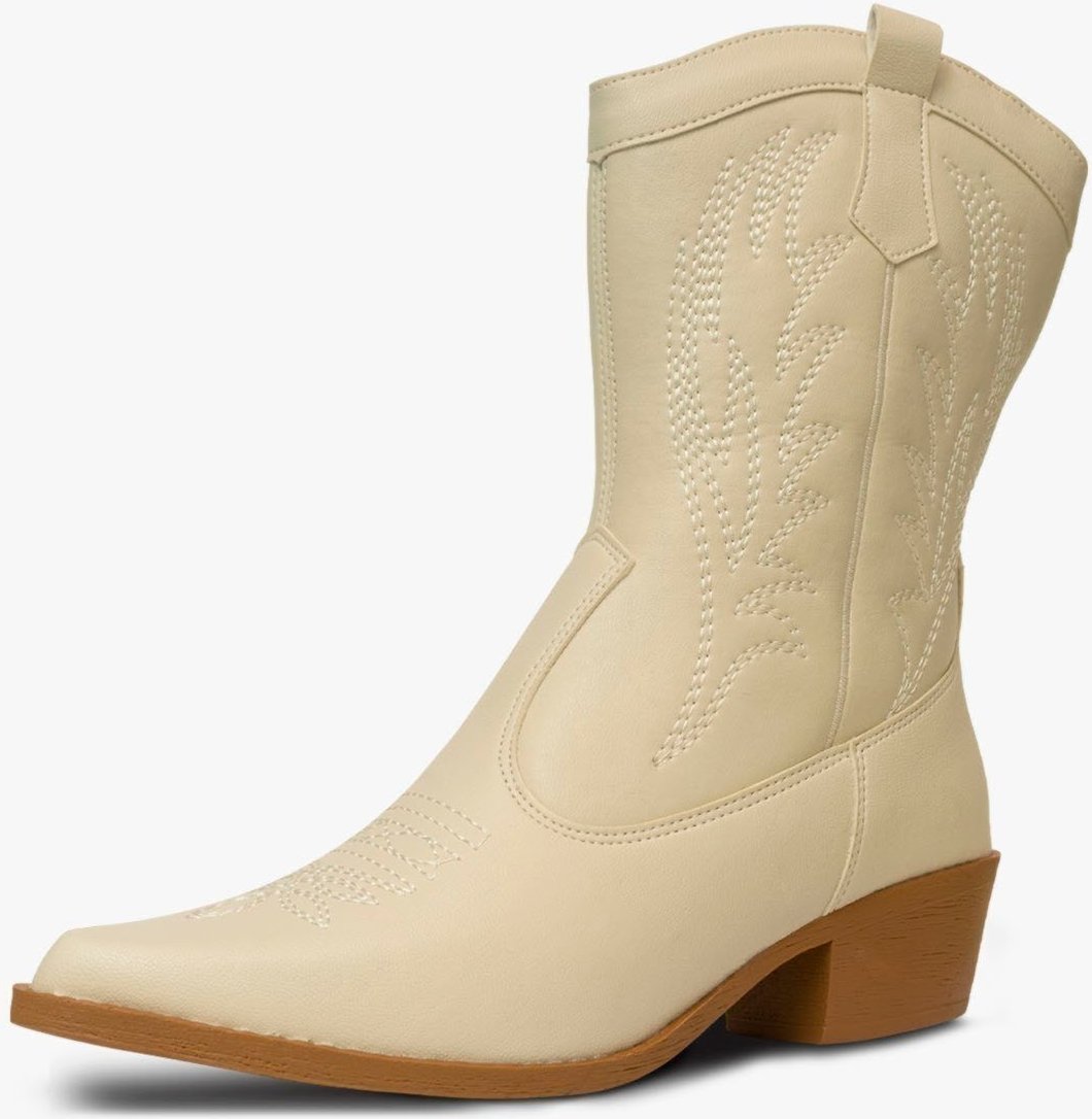 Imagem principal Infantil - Bota Texana Feminina Pópidi Menina Bico Fino Saltinho Country Off White off-white white Pópidí off-white white