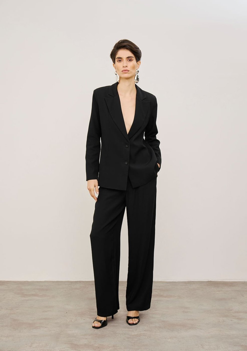 Blazer Iódice Solto Manga Longa Padrão