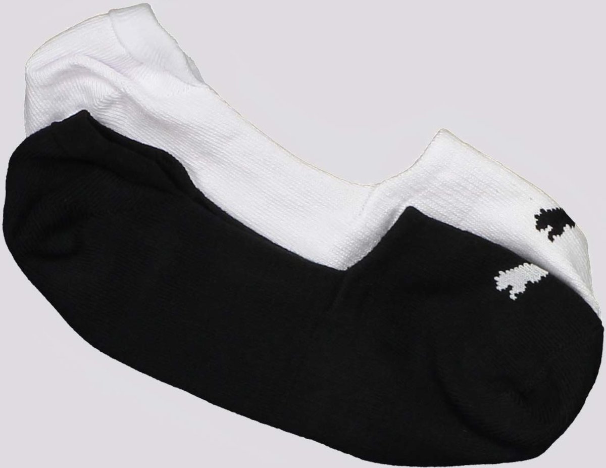 Kit Meia Puma Sapatilha 2 Pares Branca e Preta