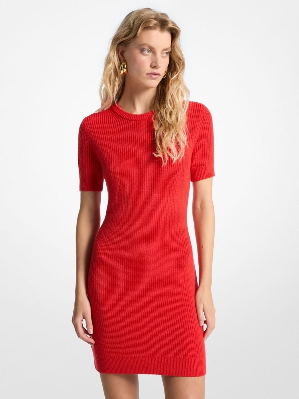 Imagem principal Vestido Mini De Lã Mr582uif2g804 Michael Kors vermelho Michael Kors vermelho