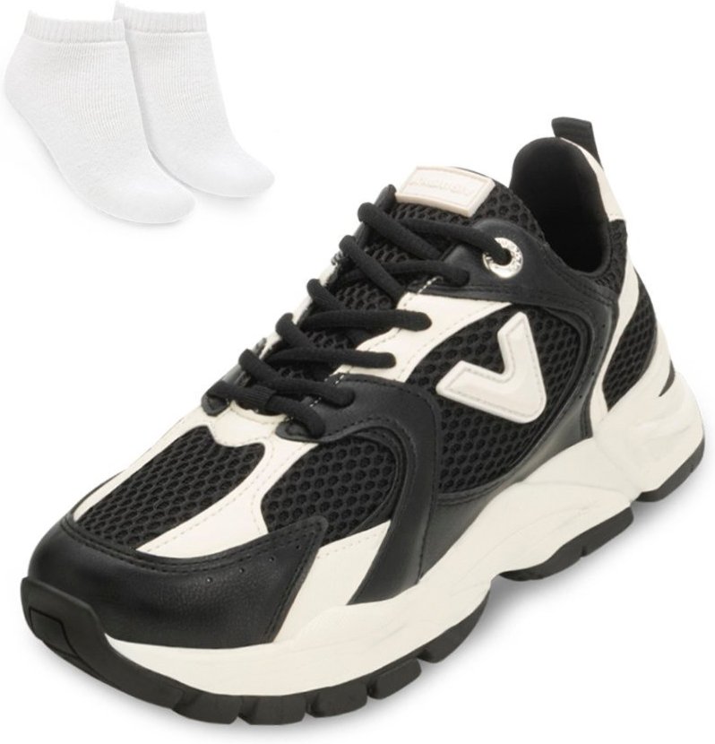 Imagem principal Tênis Casual Via Marte e Meia VM25-14001 Creme preto VIA MARTE preto