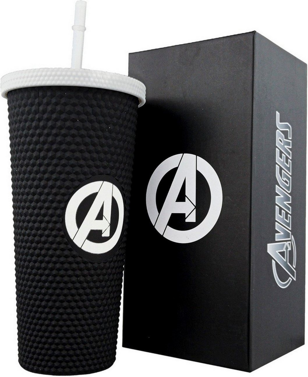 Copo Stiff Marvel Avengers 710ml Vingadores Com Canudo