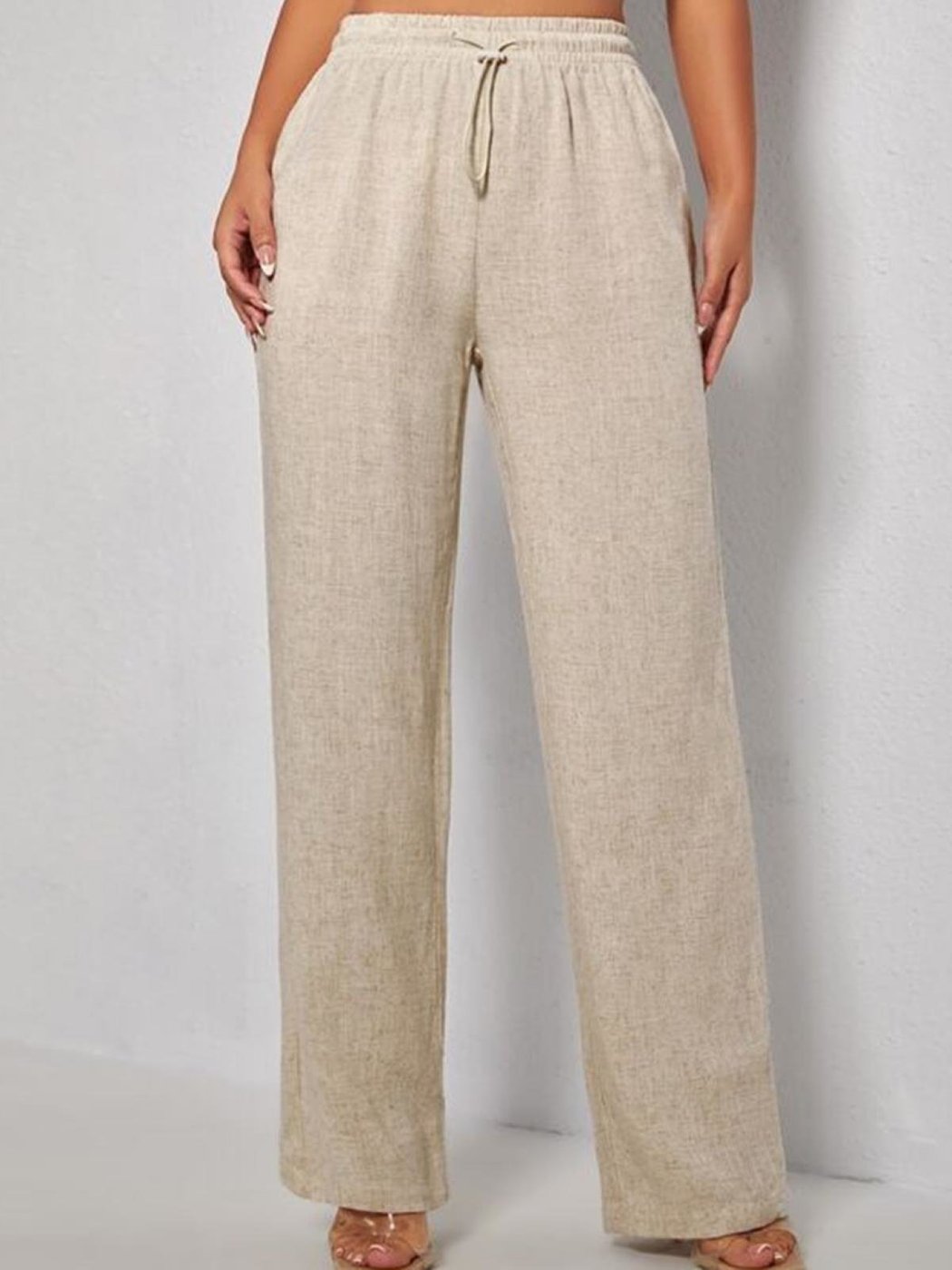 Imagem principal Calça Pantalona Expresso De Linho nude Expresso nude