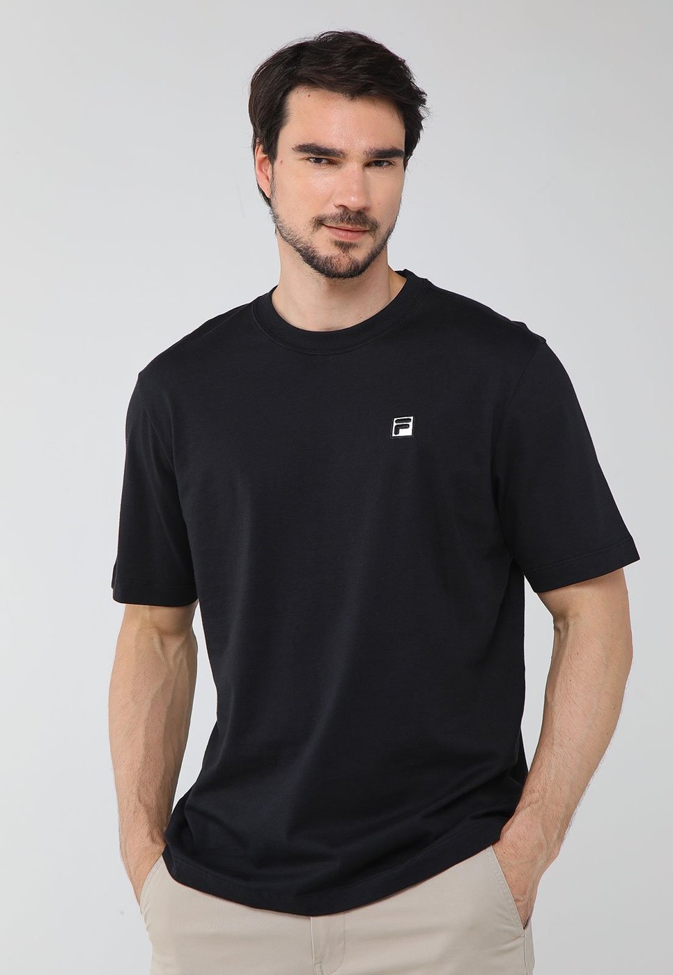 Imagem principal Camiseta Masculina Fila Comfort Italia Drawi Preta preto Fila preto