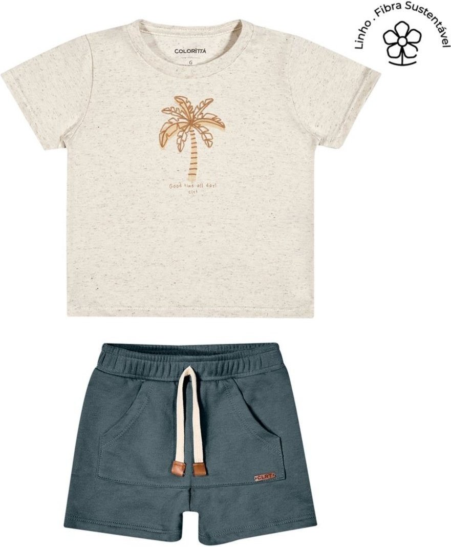 Infantil - Conjunto Menino Palmeira Puff Colorittá