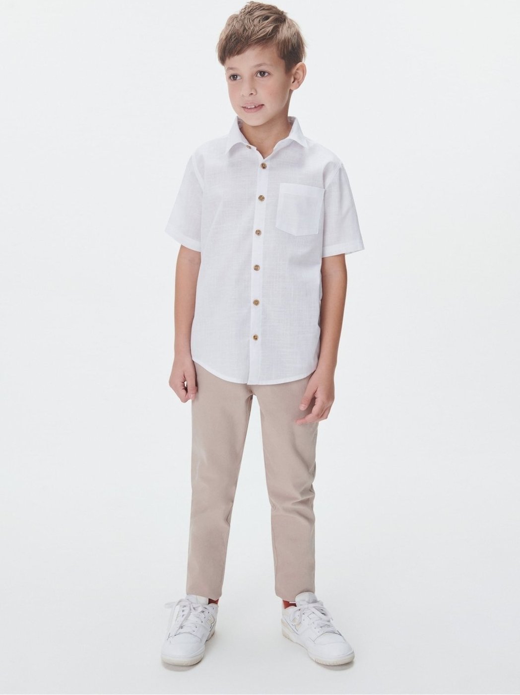 Imagem principal Infantil - Camisa Menino Manga Comfort Hering Kids branco Hering Kids branco