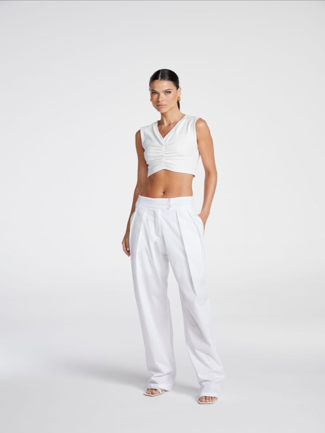 Imagem principal Calça Reta Zen em Tricoline rosa rosa