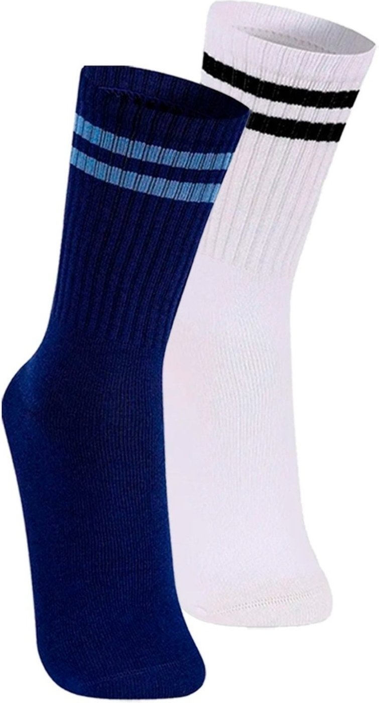 Imagem principal Kit com 2 Pares de Meias Esportiva Cano Longo Lupo azul marinho Lupo azul marinho
