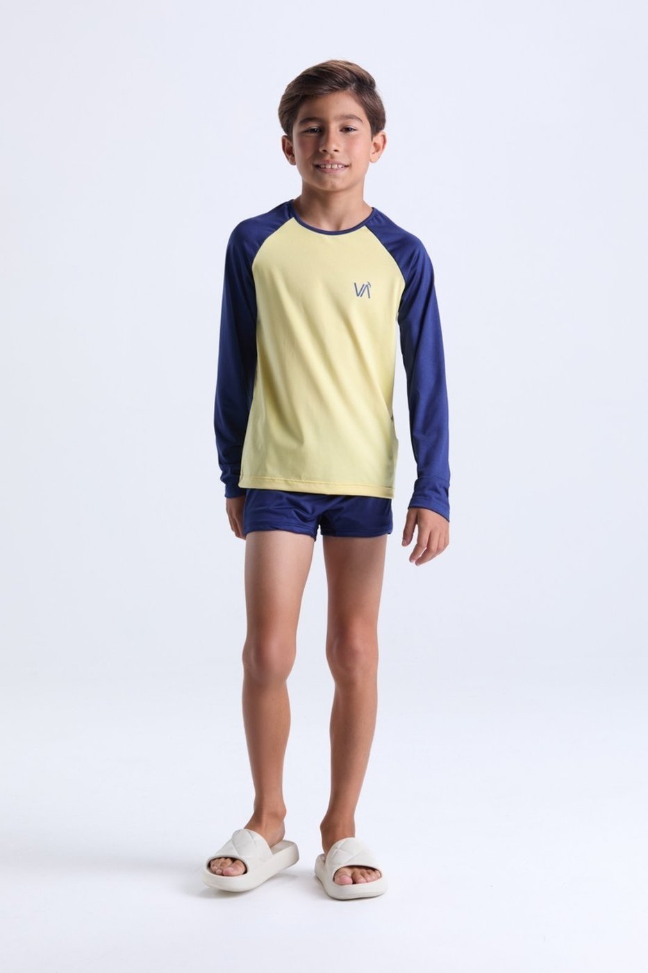 Imagem principal Infantil - Conjunto Moda Praia Masculino Raglan VIDA COSTEIRA azul marinho VIDA COSTEIRA azul marinho