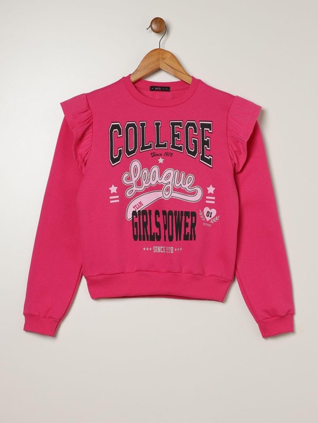 Infantil - Moletom Vels Juvenil Para Menina - PINK