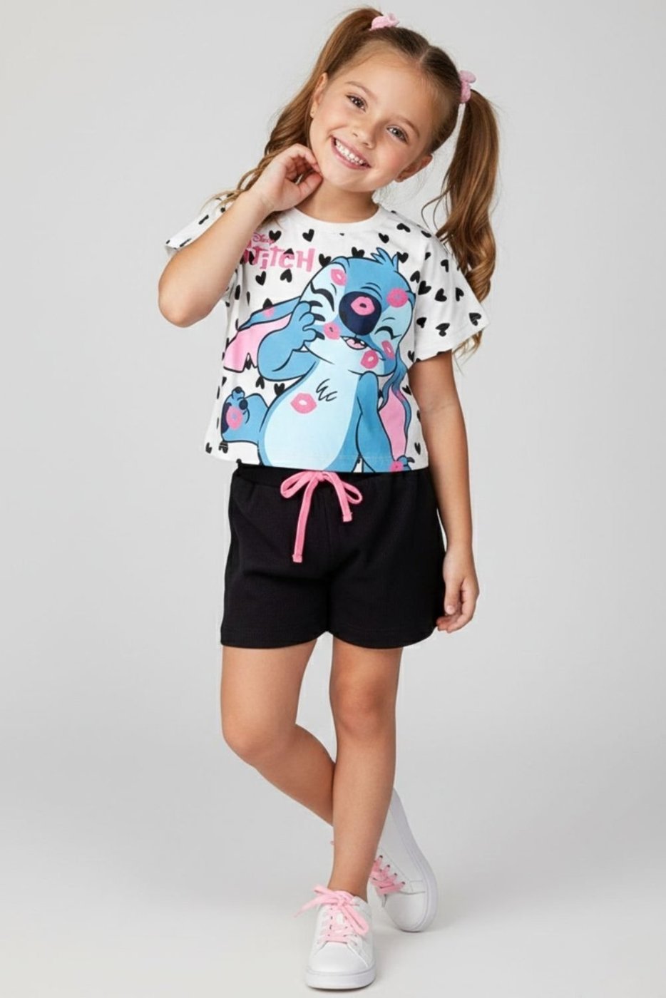 Imagem principal Infantil - Conjunto Disney Feminino Blusa Box Stitch e Short off-white Disney off-white