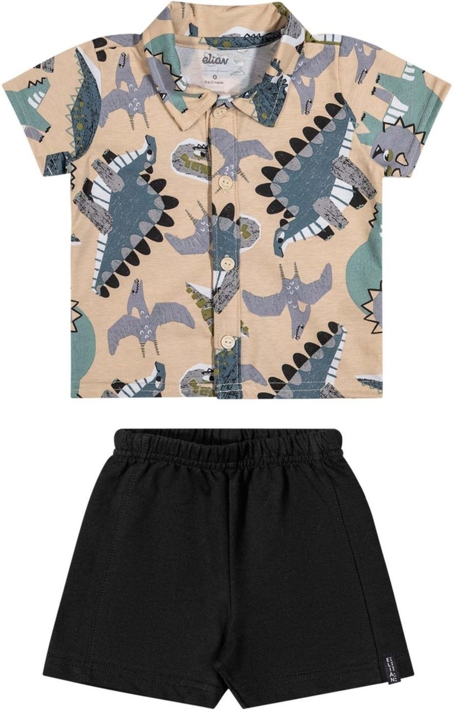 Imagem principal Infantil - Conjunto Menino Camisa Dino Elian bege Elian bege