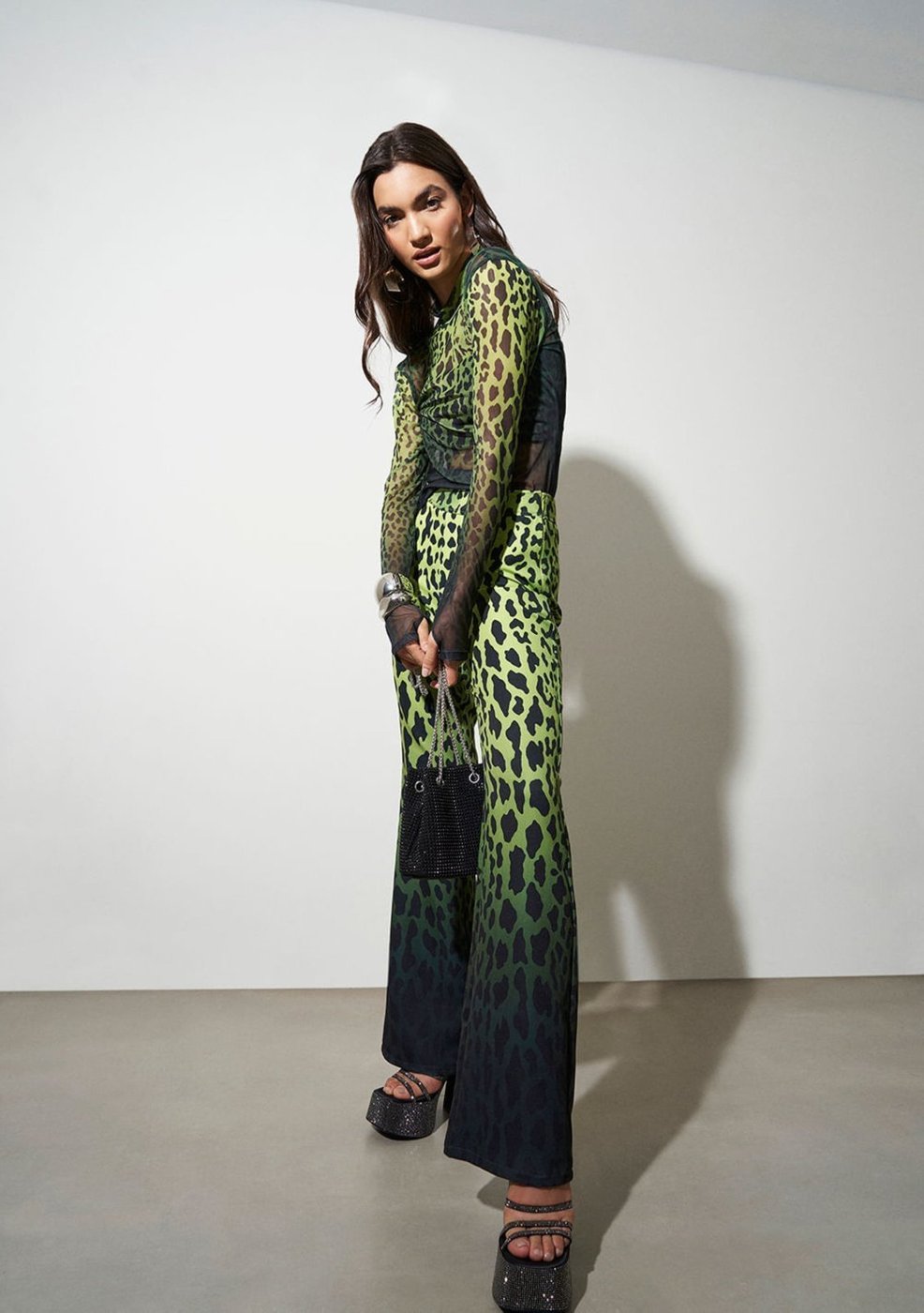 Calca Zinco Lebôh Flare Cós Alto Estampada