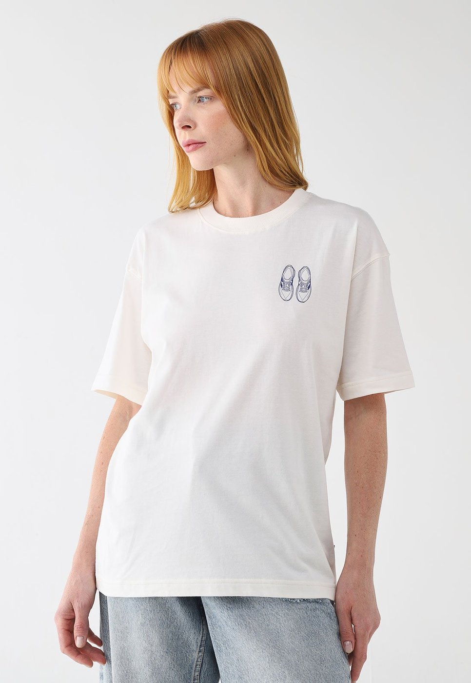 Imagem principal Camiseta Feminina New Balance NB Outfit Layout Branca branco New Balance branco