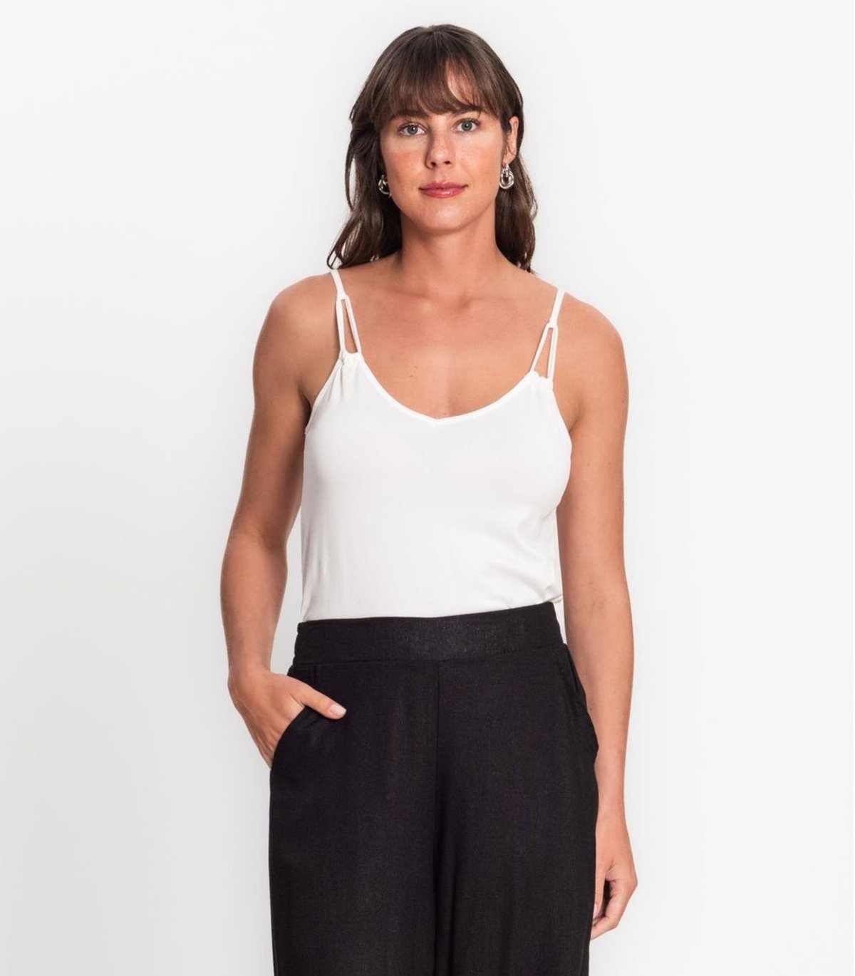 Imagem principal Blusa De Alça Semi Acabada Malha Delicate Rovitex preto Rovitex preto